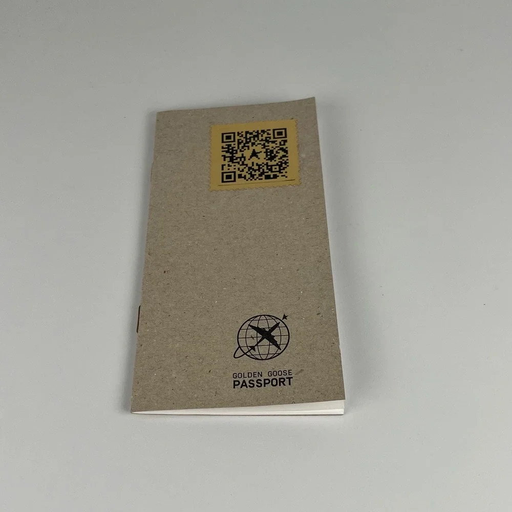 Golden Goose Passport Authenticity Booklet QR NFC Guide Collectible‎ Card